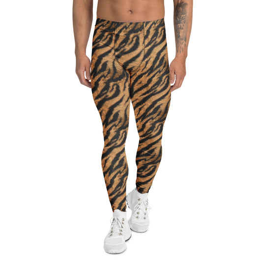 Fur Print Tiger Stripe Festival Meggings Men's Leggings