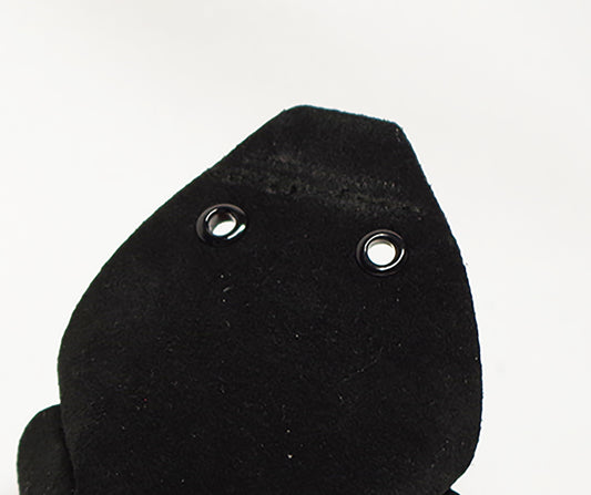 Simple Black Durable Suede Toe Caps with Black Grommets