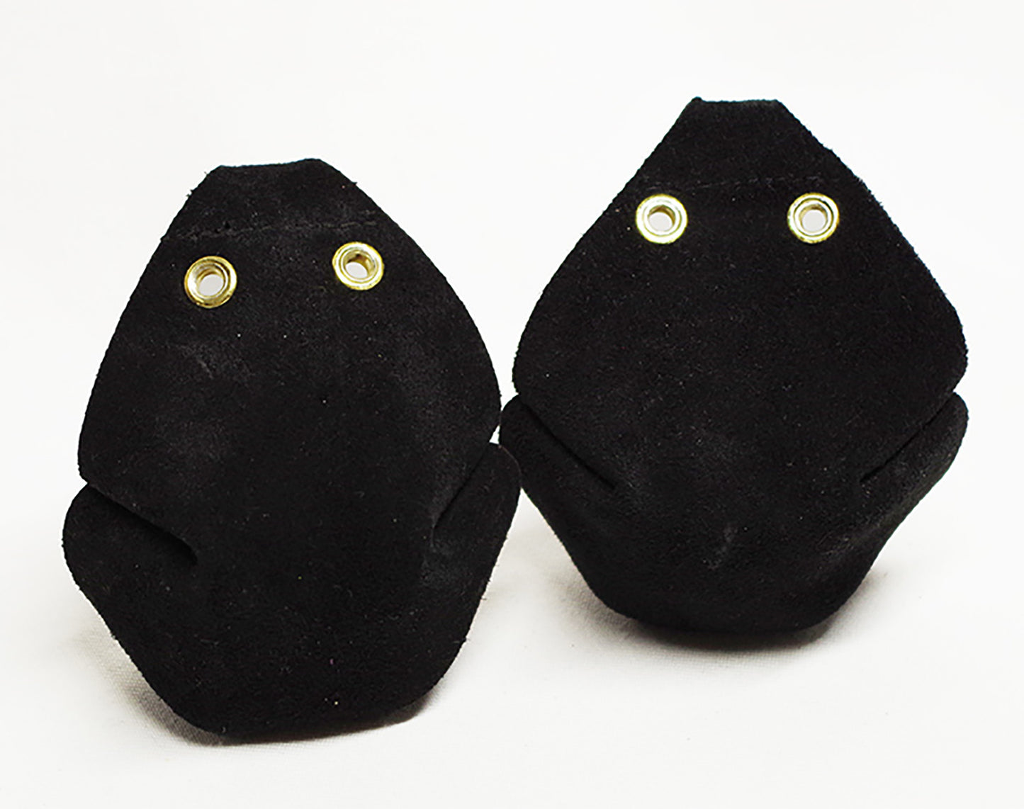 Simple Black Durable Suede Toe Caps with Gold Grommets