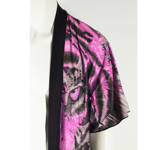 Festival Kimono Style Jacket with Pink Tiger Face