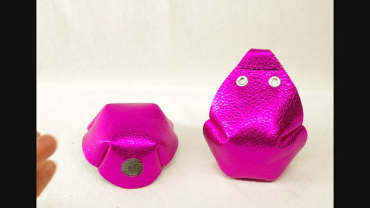 Fuchsia Metallic Leather Toe Caps for Roller Skates