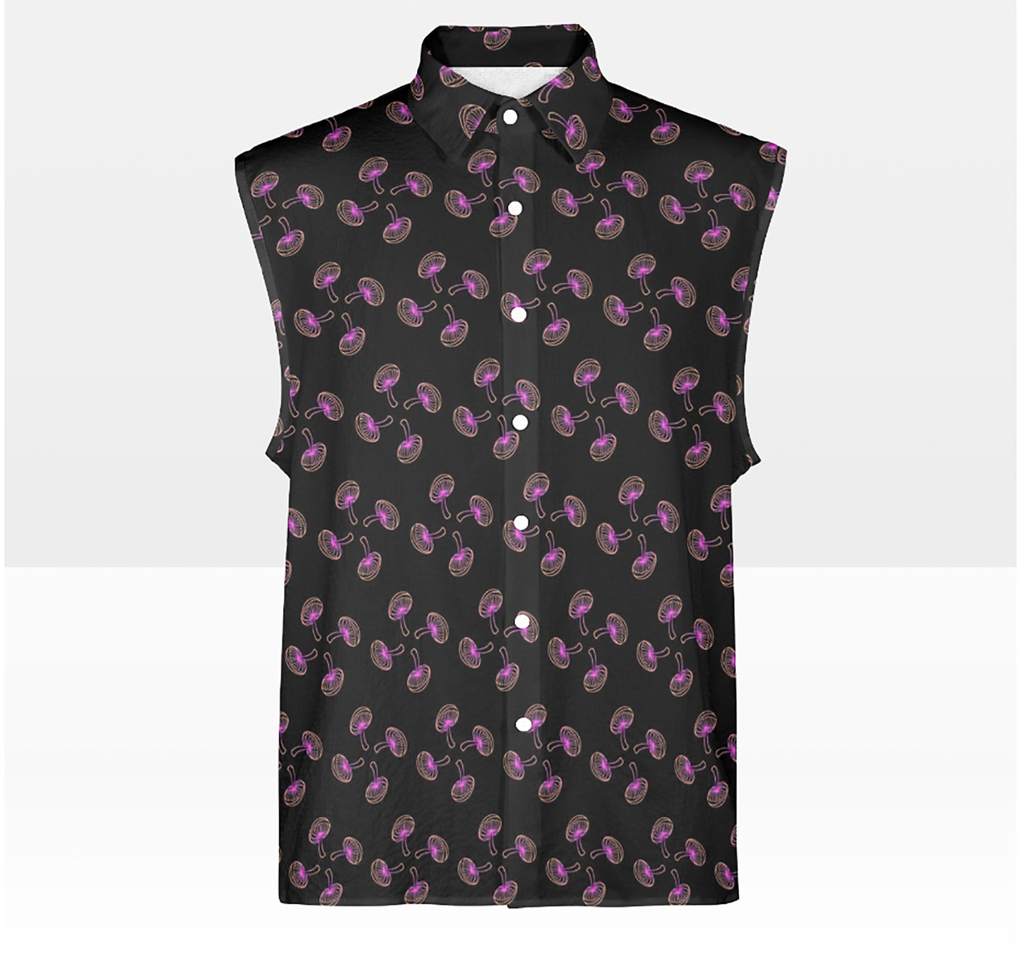 Mushroom Festival Button Up Shirt Sleeveless