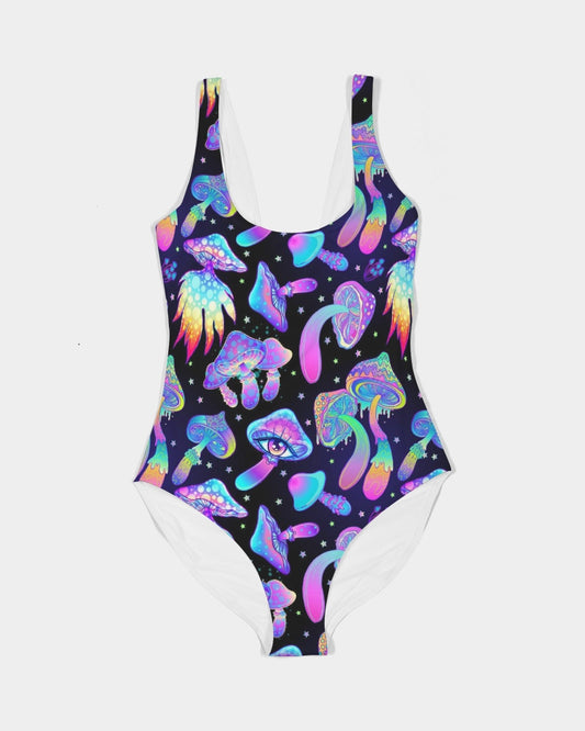 Mushroom Swimsuit:  Rave and Festival One Piece Swimsuit