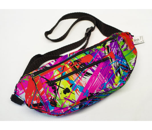 Retro Eighties Paint Splatter Fanny Pack