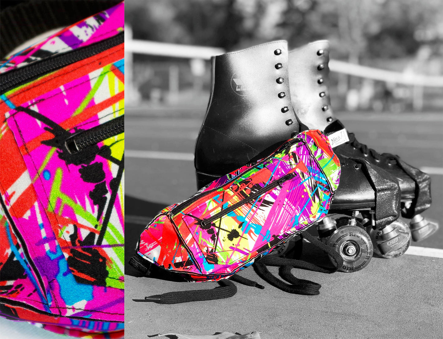 Retro Eighties Paint Splatter Fanny Pack
