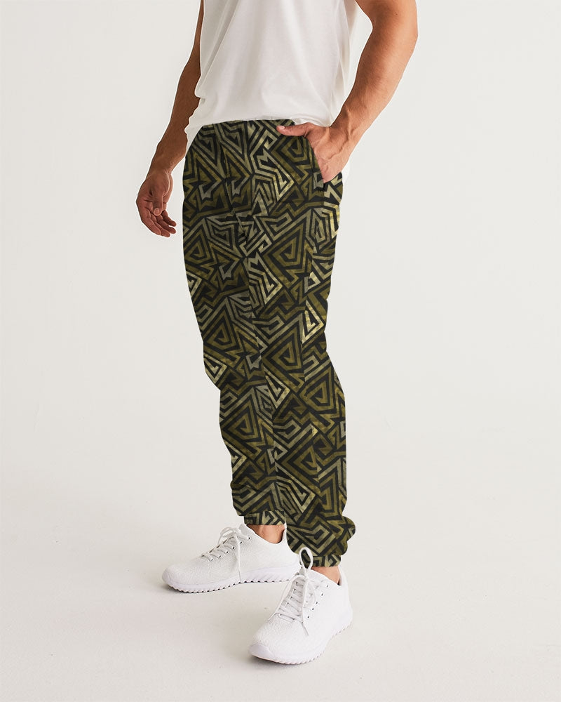 90s Workout Pants in Geometric Camouflage Print