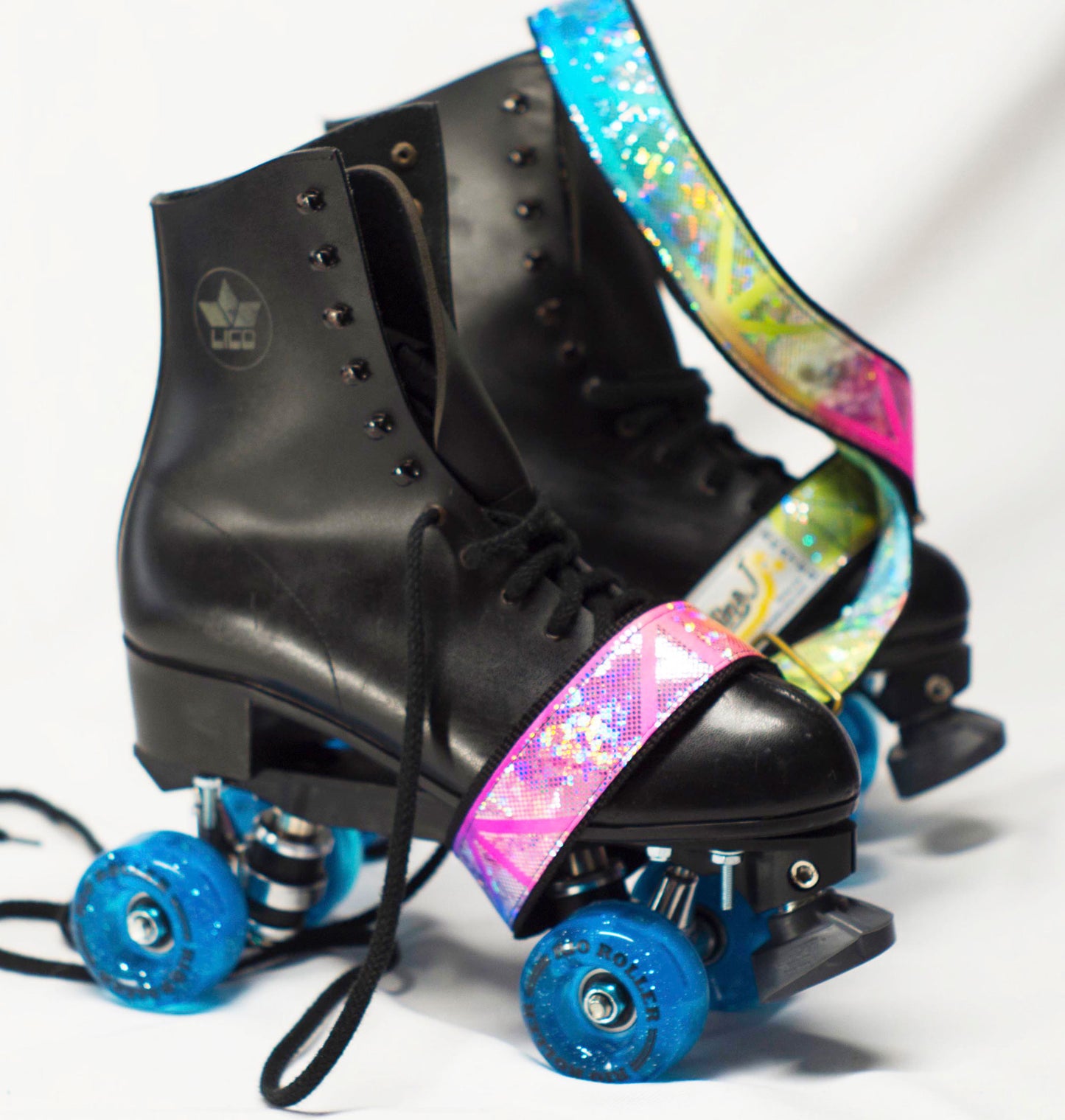 Roller Skate Leash:  Holographic Unicorn Colors