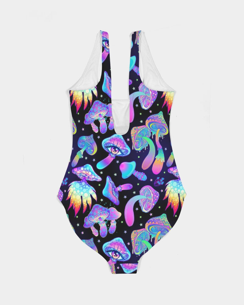 Mushroom Swimsuit:  Rave and Festival One Piece Swimsuit