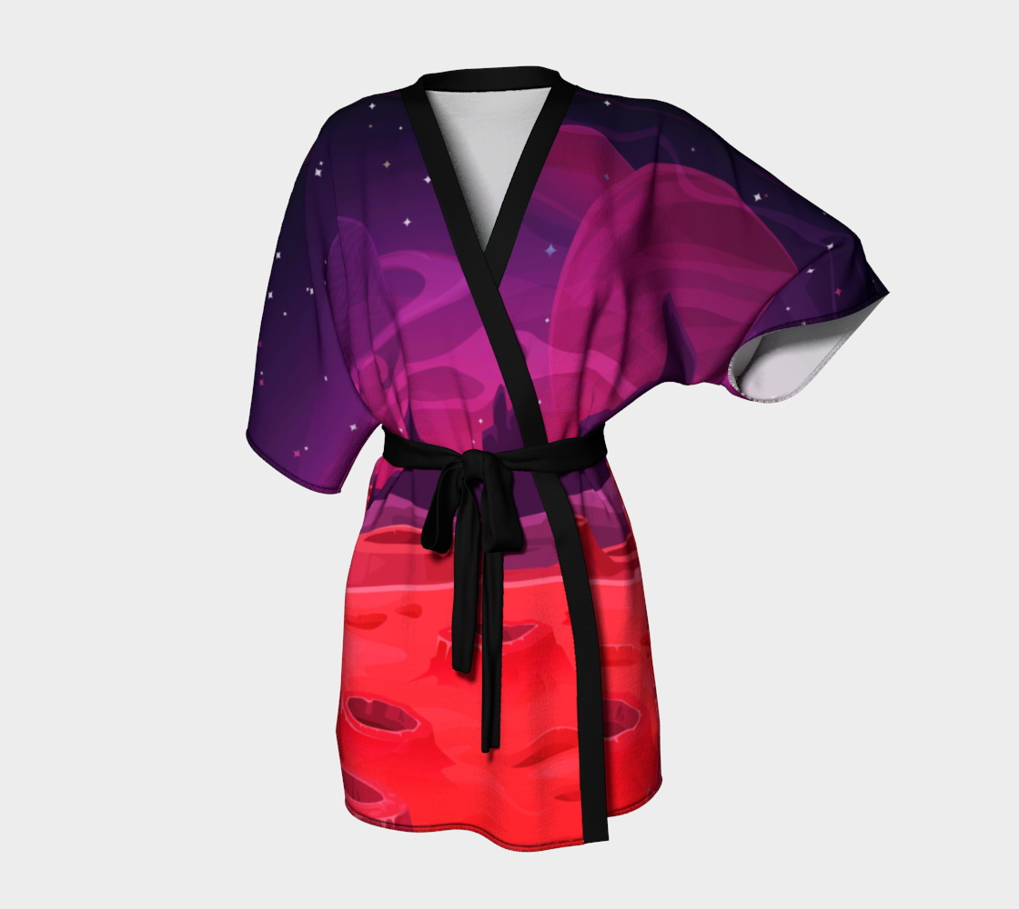 Sci Fi Kimono-Style Draped Jacket