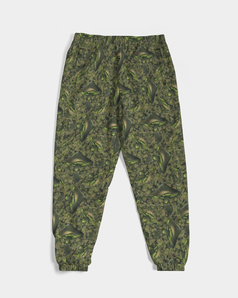 Mushroom Camouflage with Neon Green Men's Track Pants