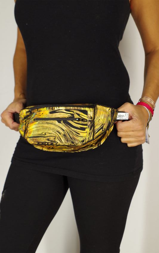 Festival Fanny Pack in Gold Iridescent Marble