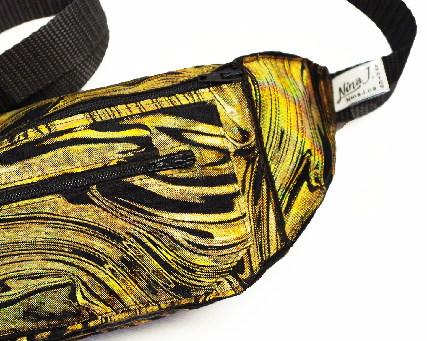 Festival Fanny Pack in Gold Iridescent Marble