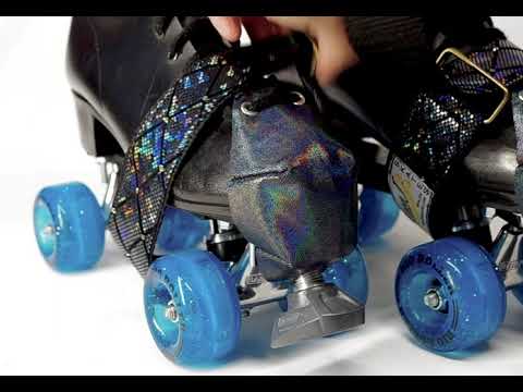 Roller Skate Leash:  Iridescent Harlequin Black