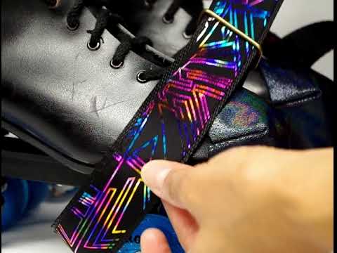 Roller Skate Leash:  Metallic Geometric SciFi Print