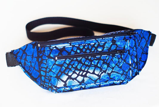 Blue Animal Print Fanny Pack