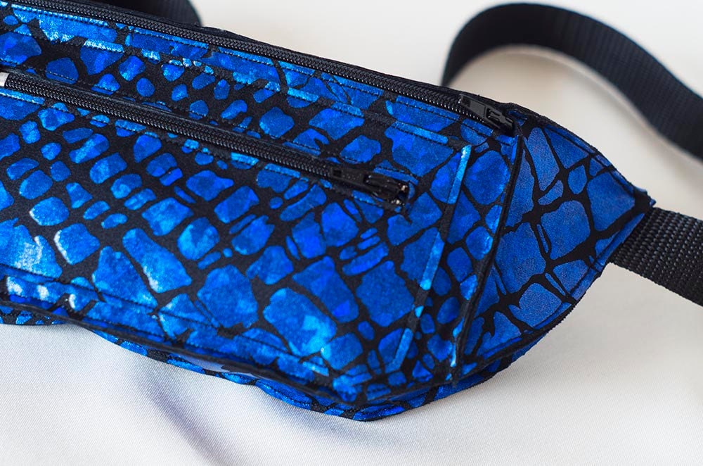 Blue Animal Print Fanny Pack