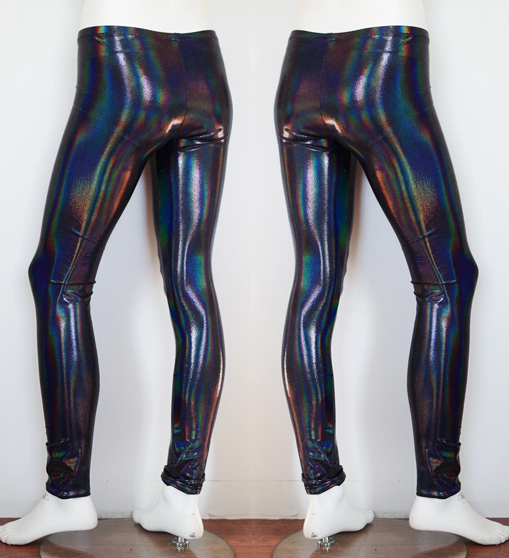 Festival Meggings for Men in Iridescent Black
