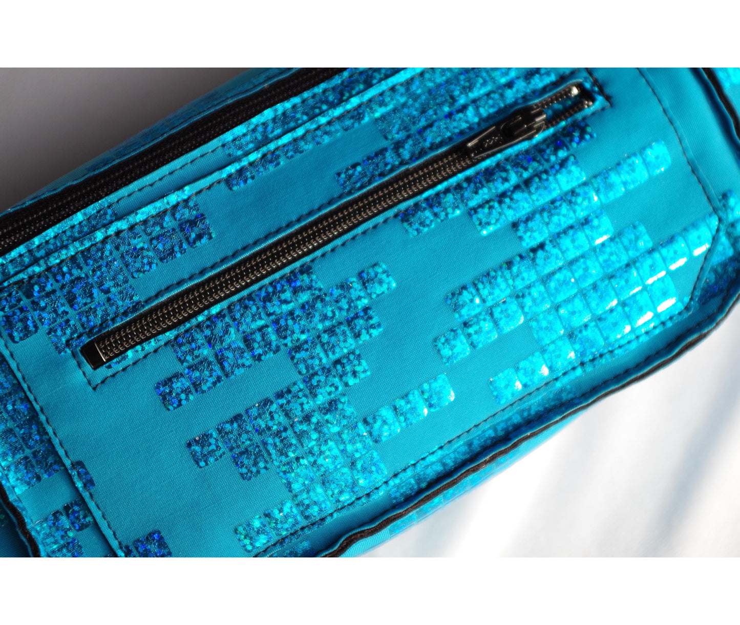 Turquoise Sequin Print Fanny Pack