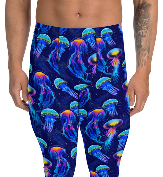 Men's Leggings Festival Meggings Jellyfish Print