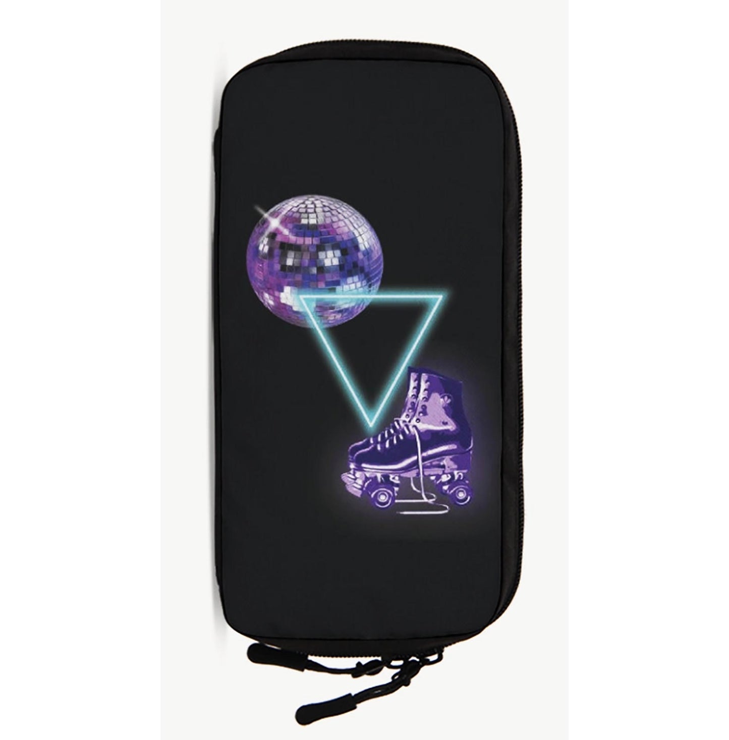 Roller Skates Wheel Bag with Disco Ball Print