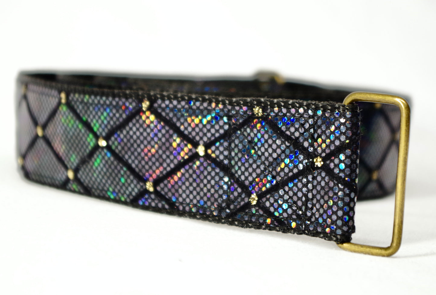 Roller Skate Leash:  Iridescent Harlequin Black