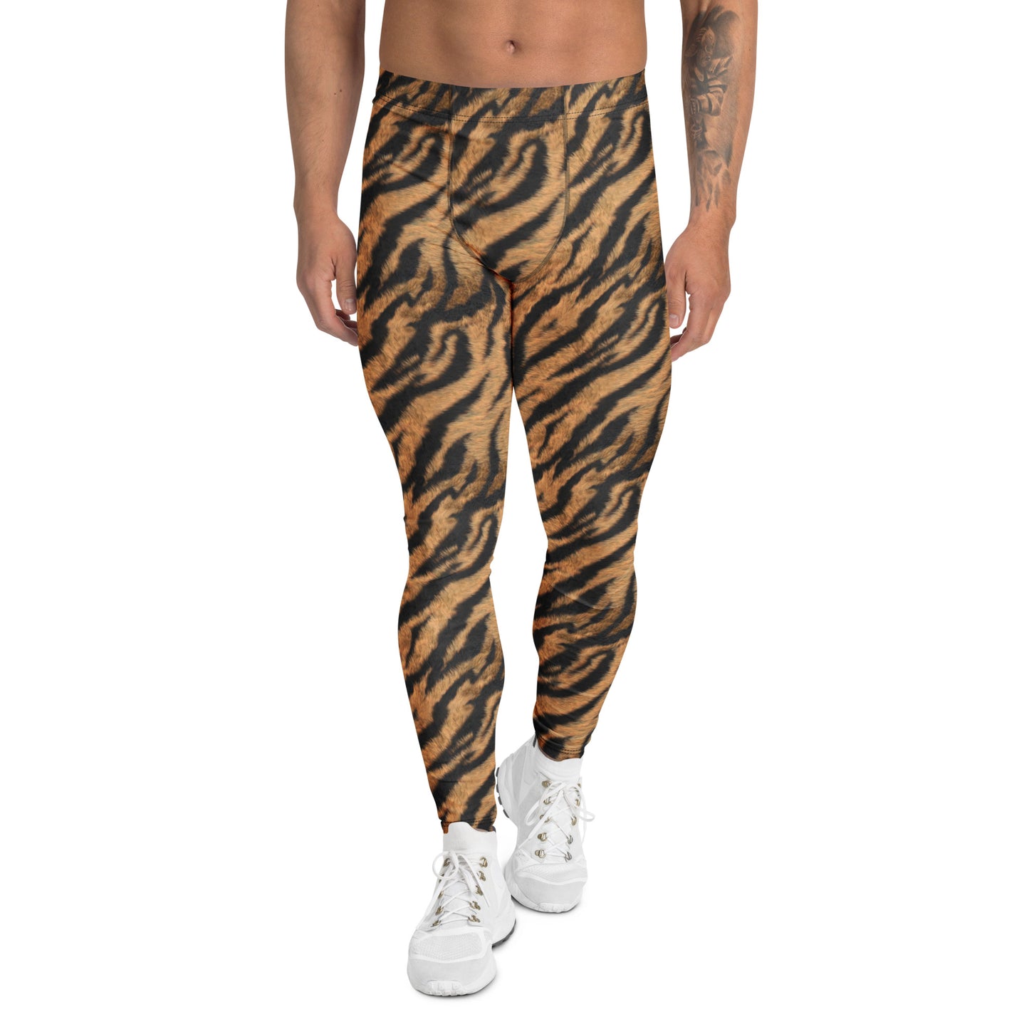 Fur Print Tiger Stripe Festival Meggings Men's Leggings