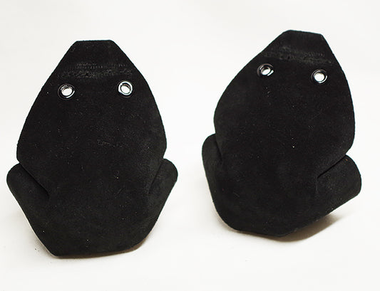 Simple Black Durable Suede Toe Caps with Black Grommets