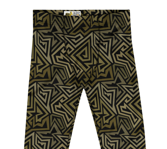 Geometric Camouflage Colours Meggings Mens Leggings