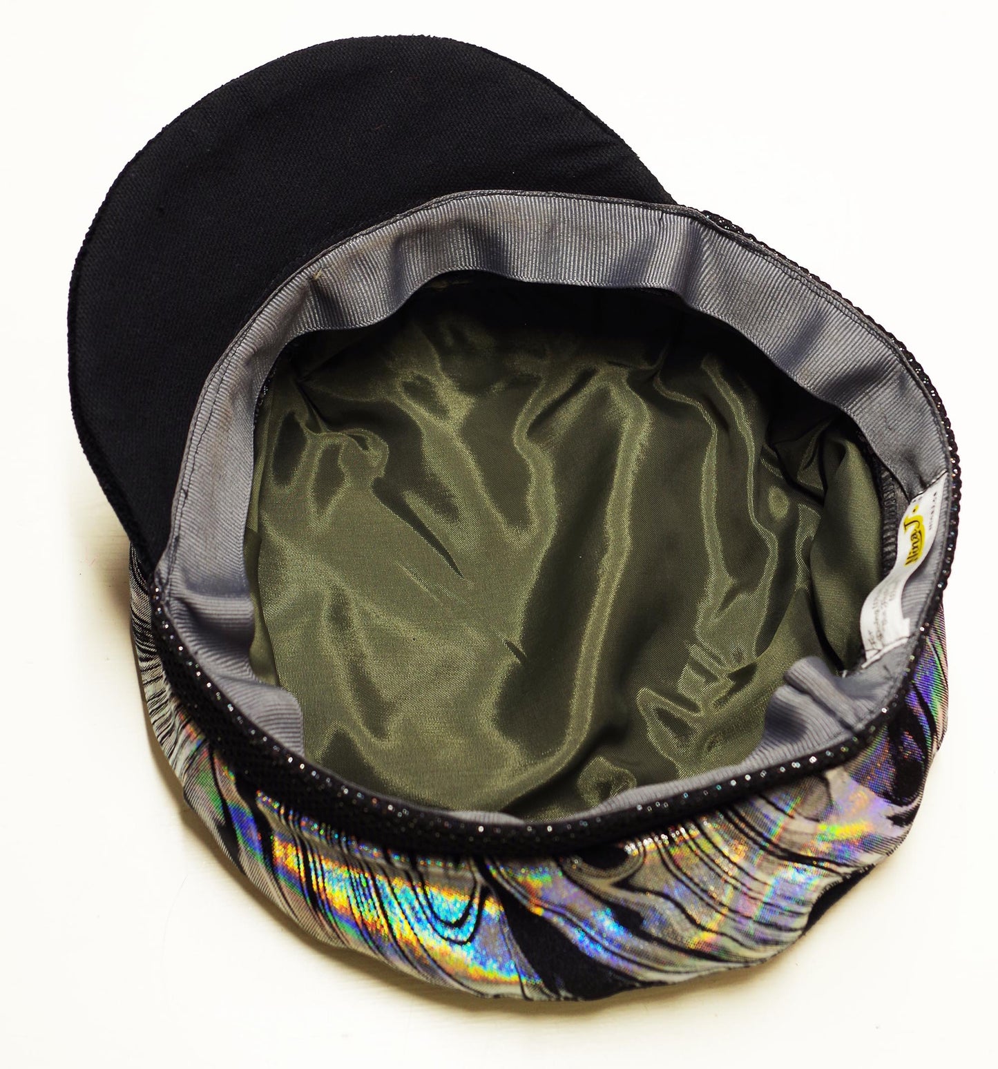 Holographic Silver Soft Captain's Hat