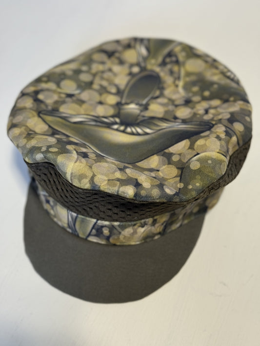 Mushroom Camouflage Soft Captain's Hat for Festivals and Burning Man