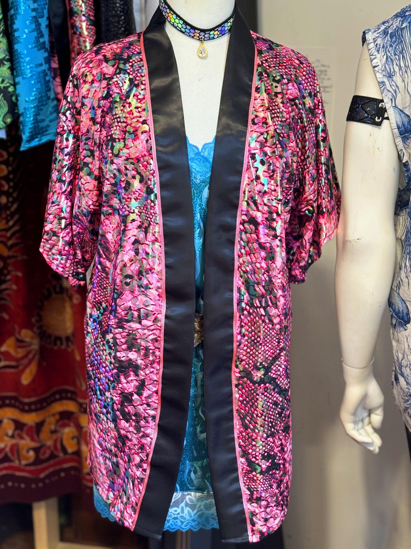 Sparkly Iridescent Handmade Festival Kimonos by Nina J