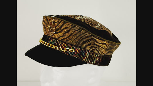 Tiger Brocade Soft Captain's Hat