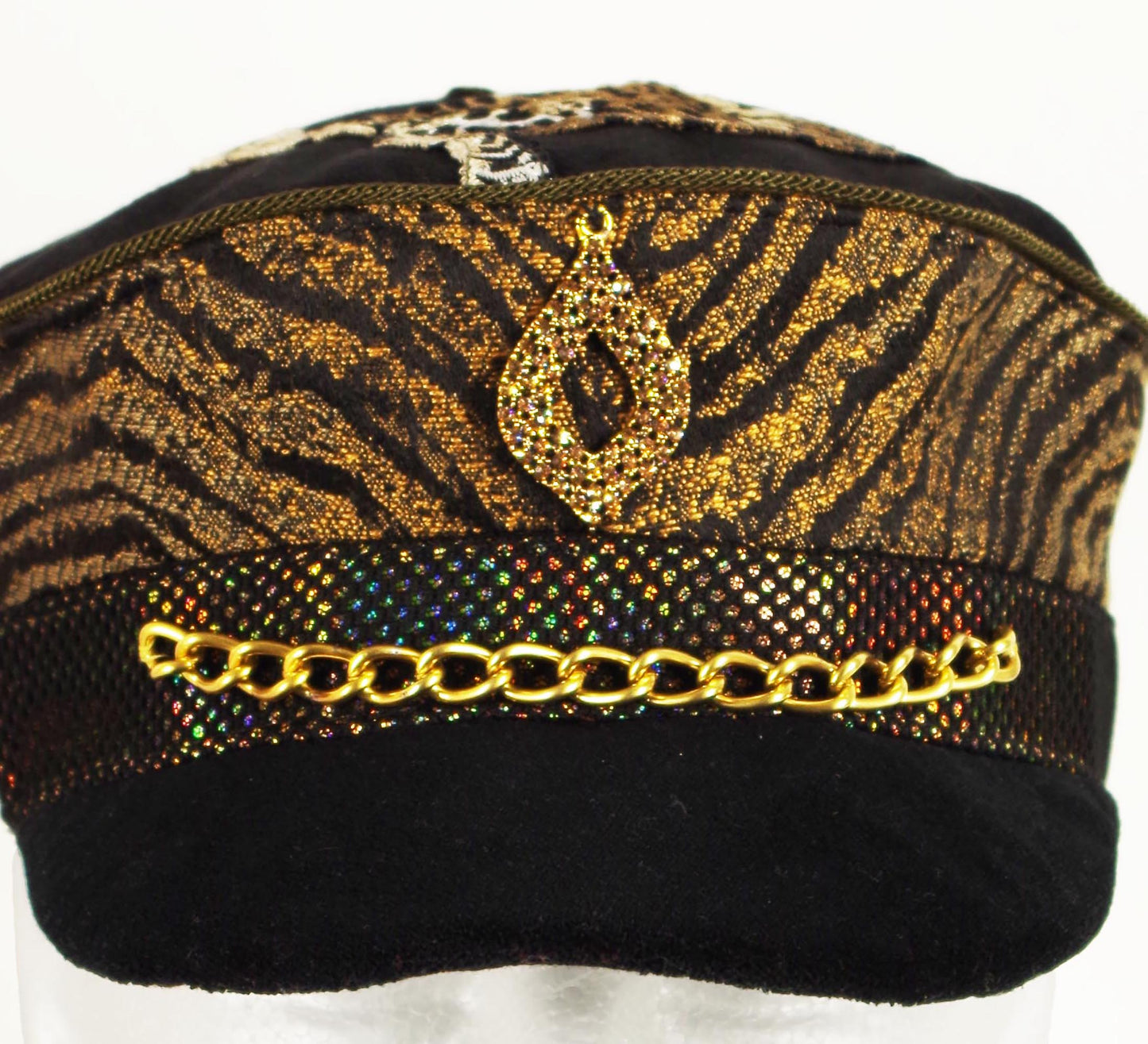 Tiger Brocade Soft Captain's Hat