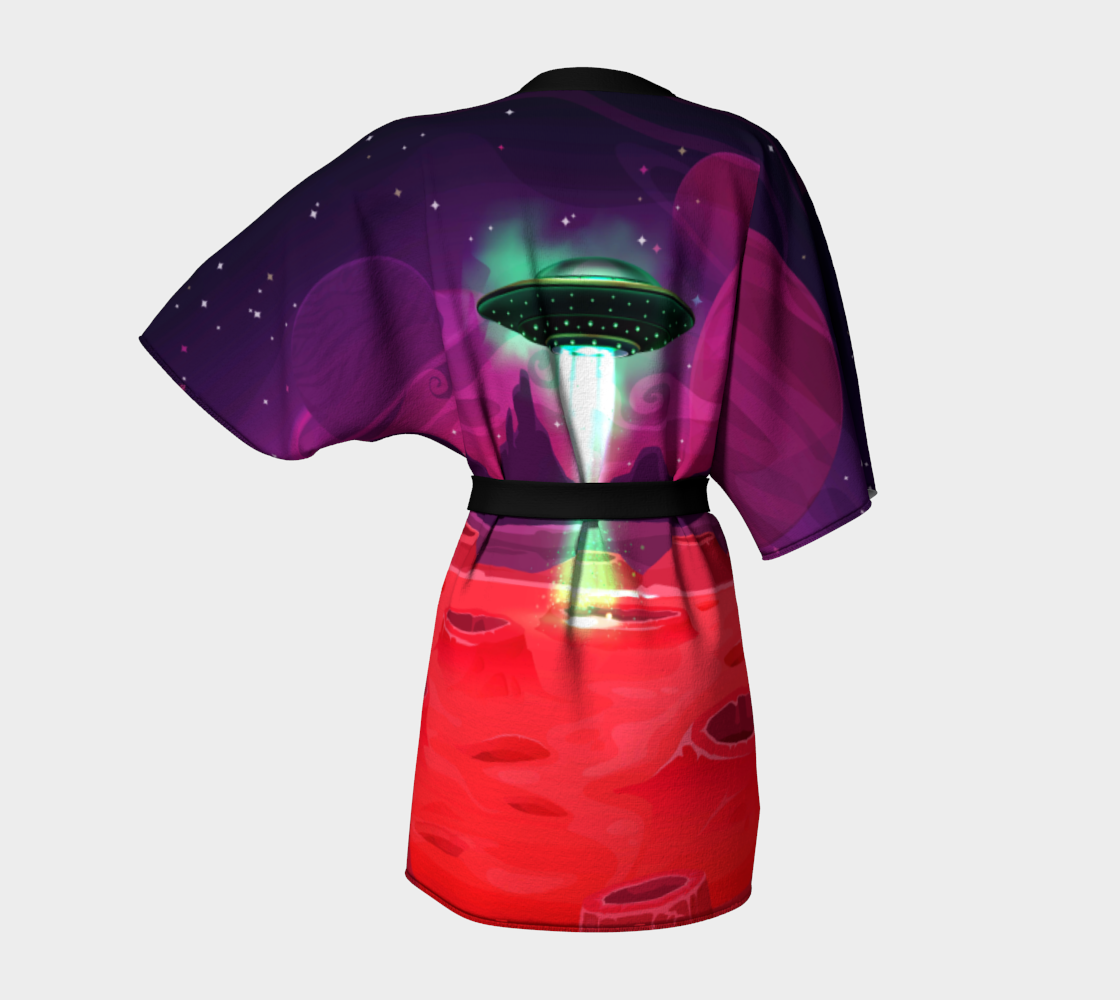 Sci Fi Kimono Festival Mens UFO on Mars Robe