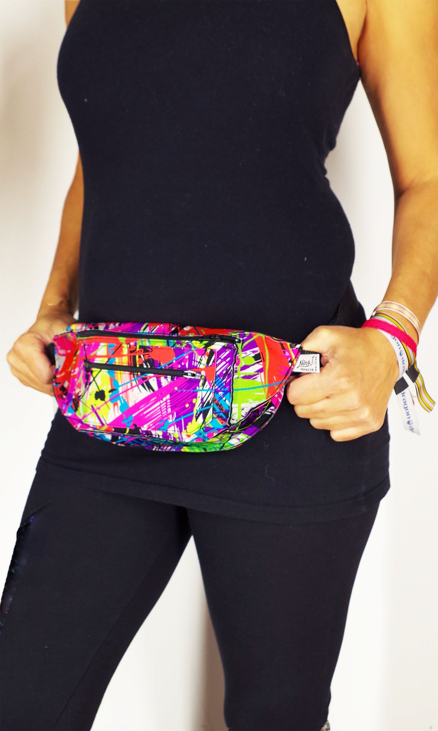 Retro Eighties Paint Splatter Fanny Pack