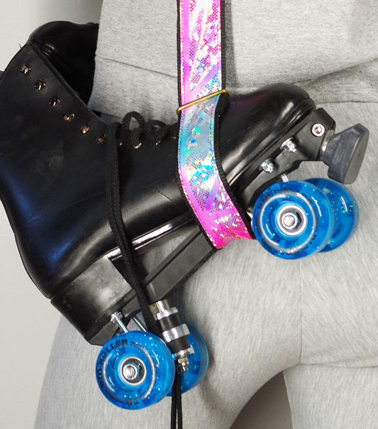 Roller Skate Leash:  Holographic Unicorn Colors
