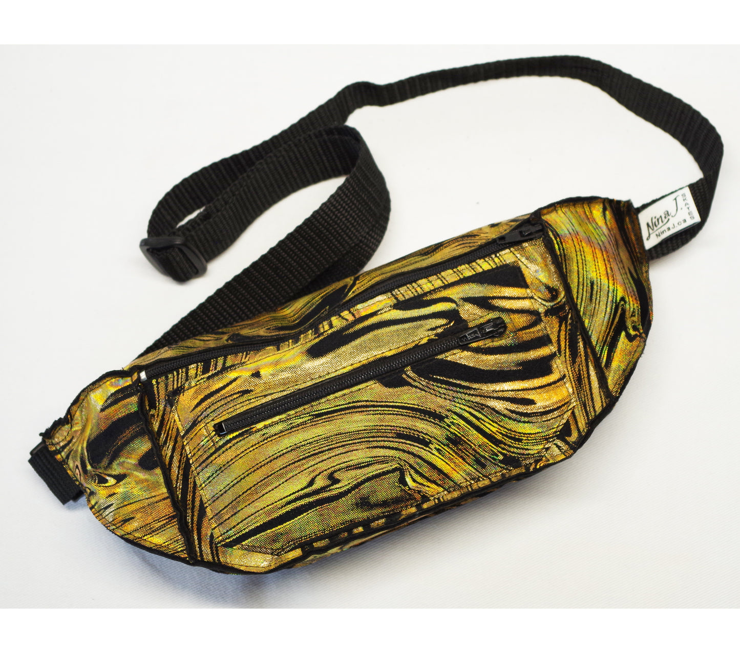 Festival Fanny Pack in Gold Iridescent Marble