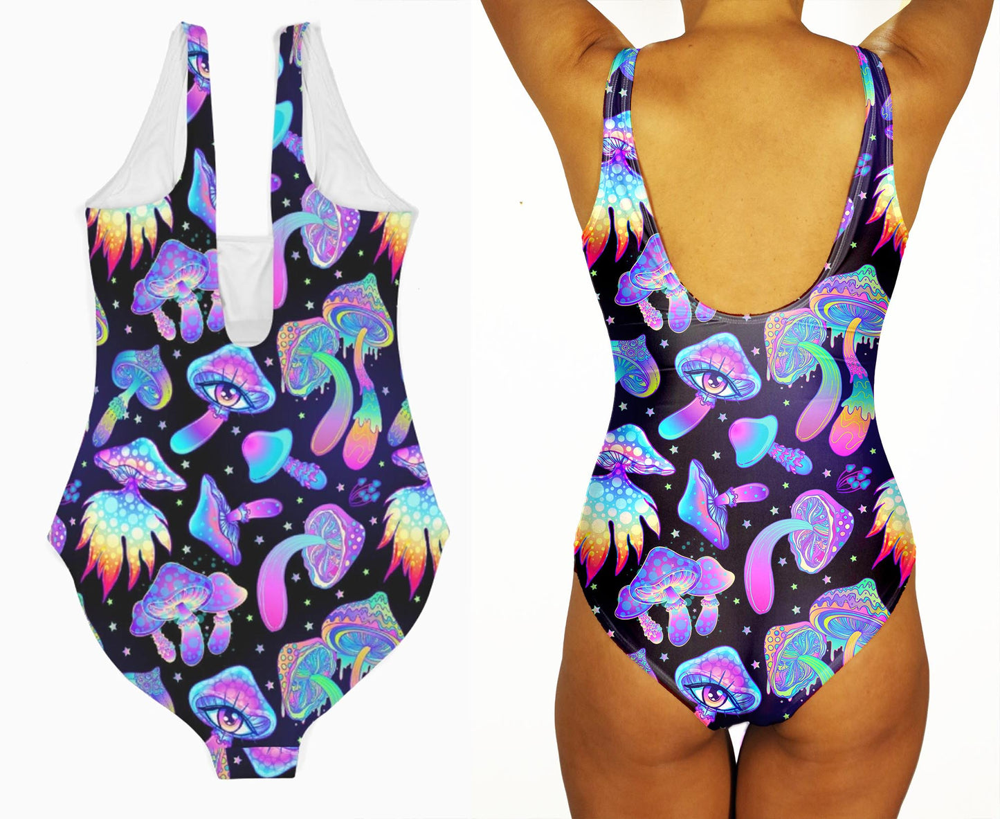Mushroom Swimsuit:  Rave and Festival One Piece Swimsuit