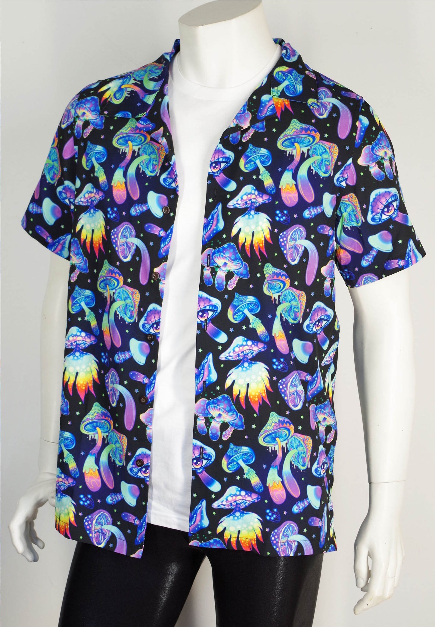 Mushroom Button Up Hawaiian Shirt