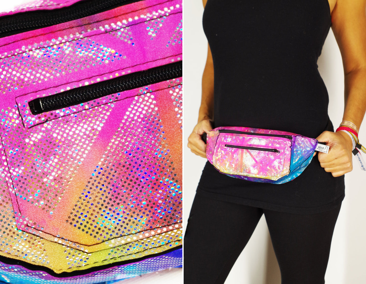 Holographic Unicorn Pink Festival Fanny Pack