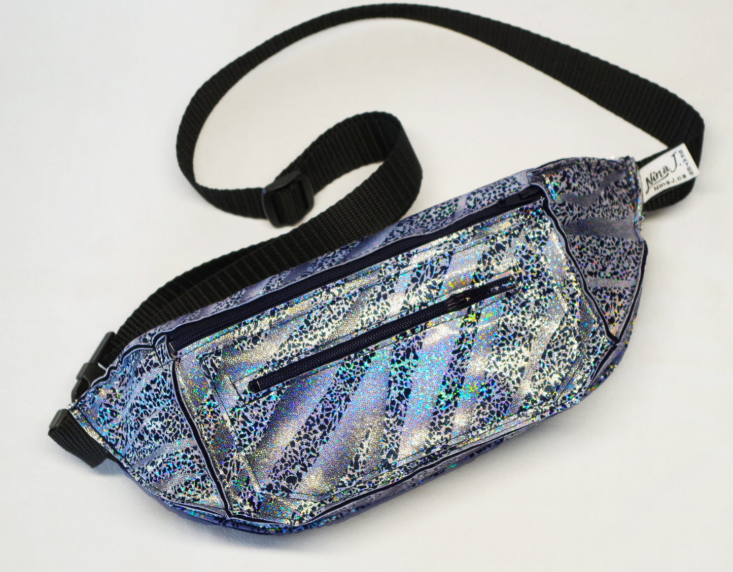Holographic Silver Swirl Fanny Pack
