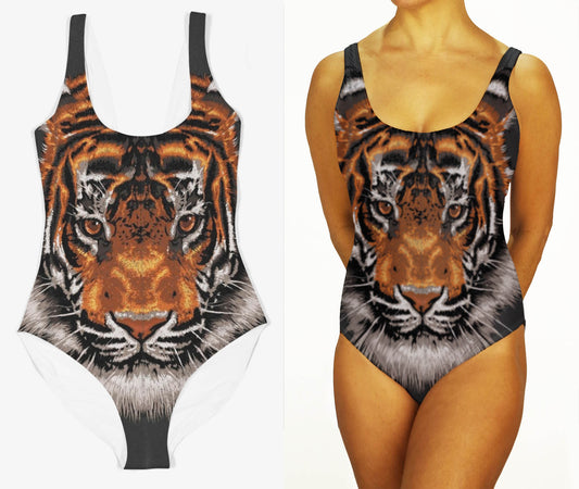 Festival Swimsuit Women's:  Large Tiger Face