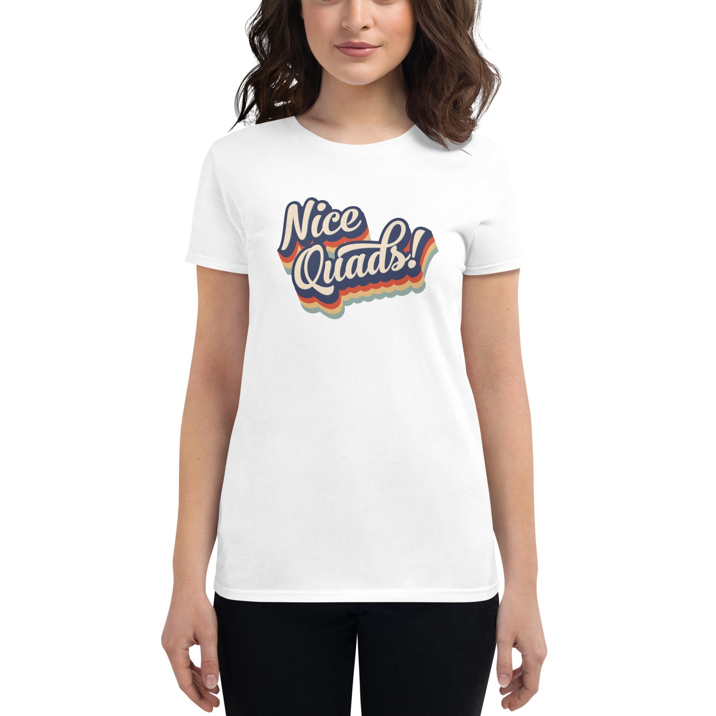 "Nice Quads" women's roller skate t-shirt